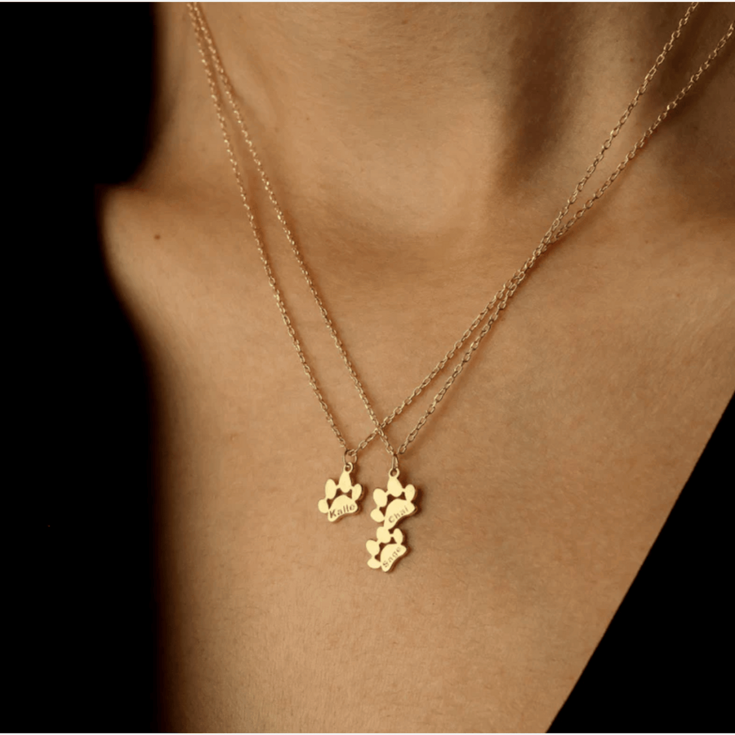 Collier personnalisé patte d'animal